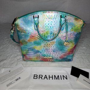 BNWT Brahmin Large Duxbury Blue Topaz Melbourne Leather Purse - FREE SHIPPING!
